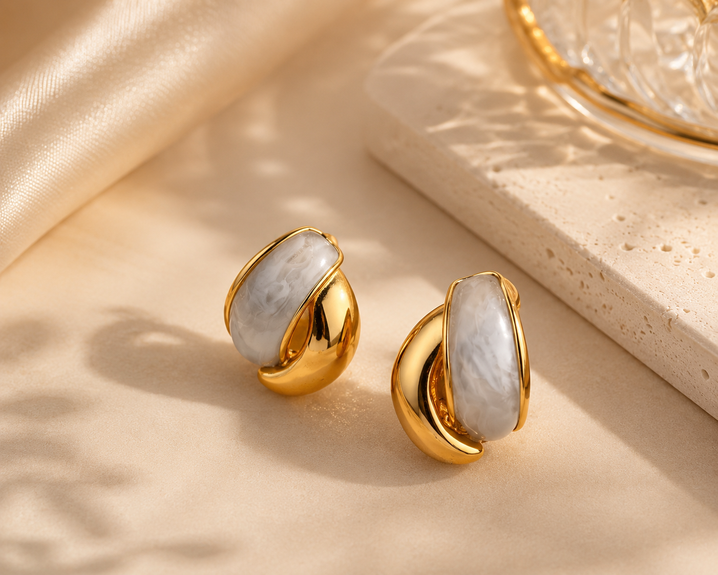 Boucles d'oreilles Élégance Vintage – Acier Inoxydable Doré