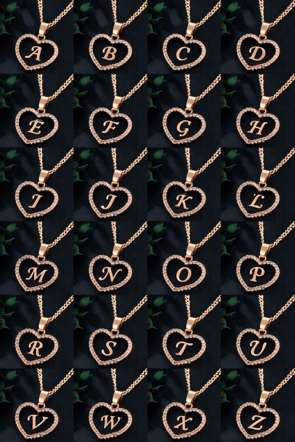 Collier Initiale Cœur