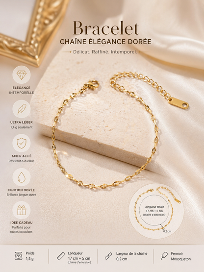 Bracelet Élégance Dorée Intemporelle