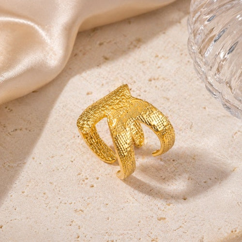 Bague Dorée en Acier Inoxydable – Style Chic & Tendance