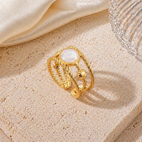 Bague Dorée en Acier Inoxydable – Style Chic & Tendance