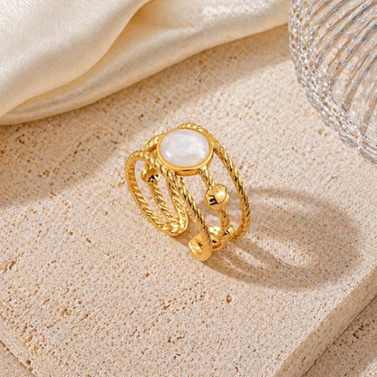 Bague Dorée en Acier Inoxydable – Style Chic & Tendance
