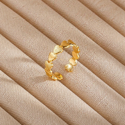 Bague Dorée en Acier Inoxydable – Style Chic & Tendance