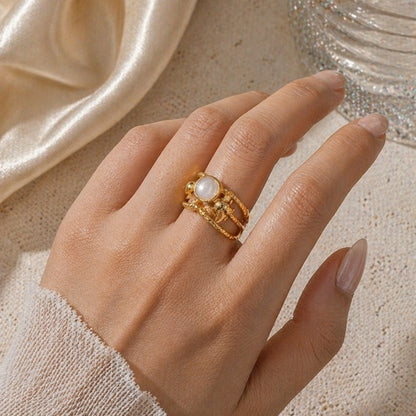 Bague Dorée en Acier Inoxydable – Style Chic & Tendance