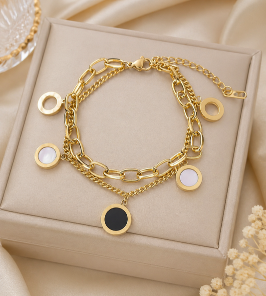 Bracelet Doré en Acier Inoxydable – Collection Tendance