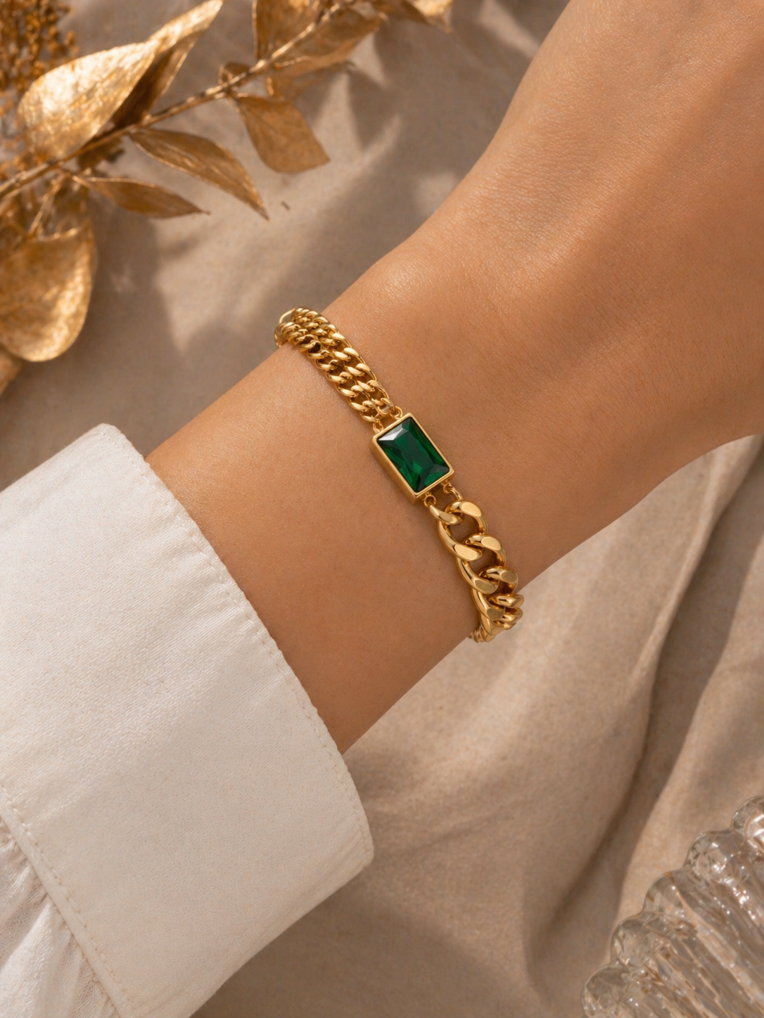 Bracelet Doré en Acier Inoxydable – Collection Tendance