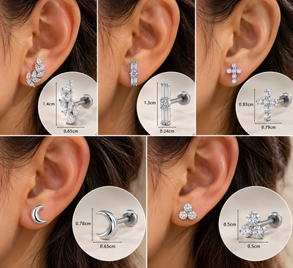 Boucles d’Oreilles Cœur Élégance – Zircon Brillant & Finition Dorée