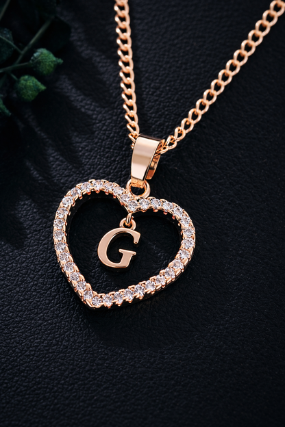 Collier Initiale Cœur