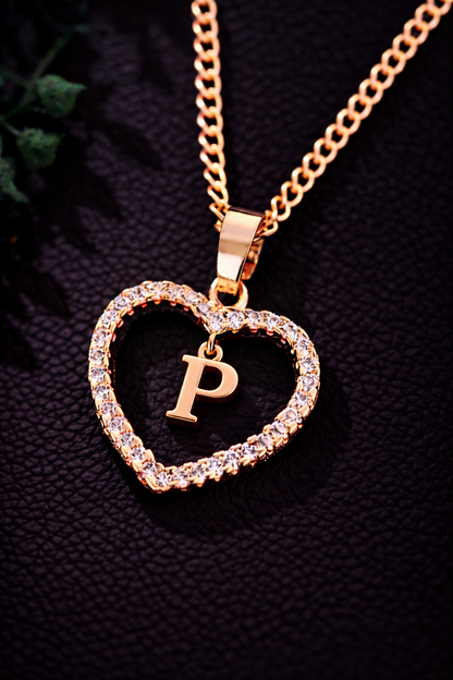 Collier Initiale Cœur