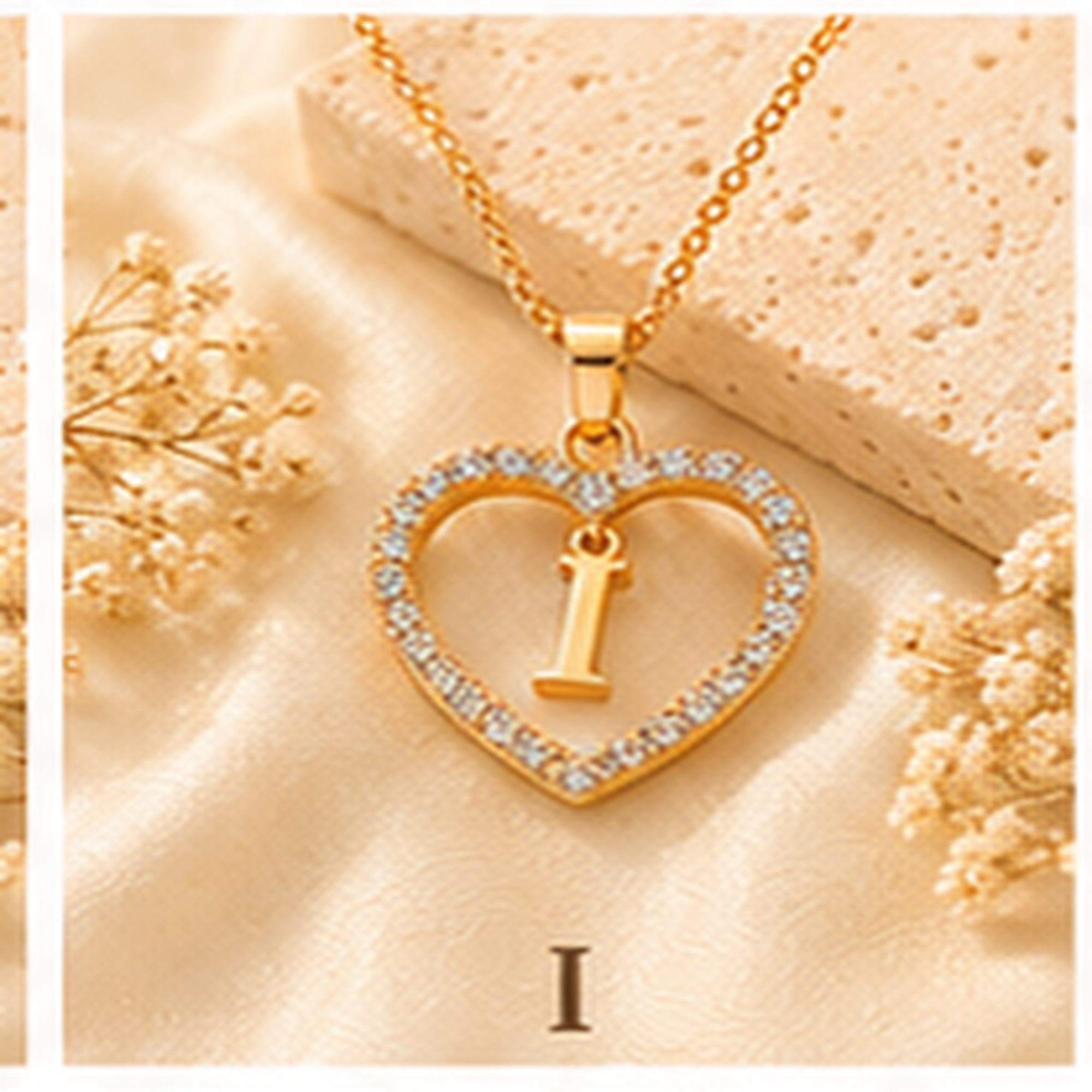 Collier Initiale Cœur Doré Femme – Acier Inoxydable