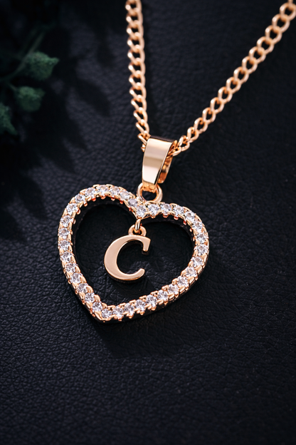 Collier Initiale Cœur
