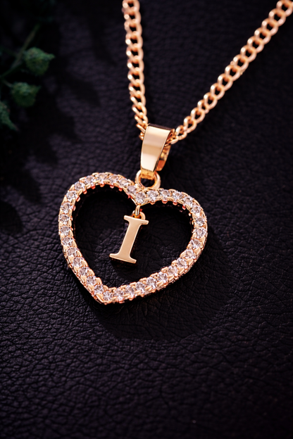 Collier Initiale Cœur