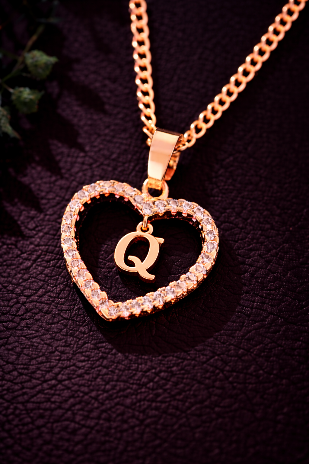 Collier Initiale Cœur