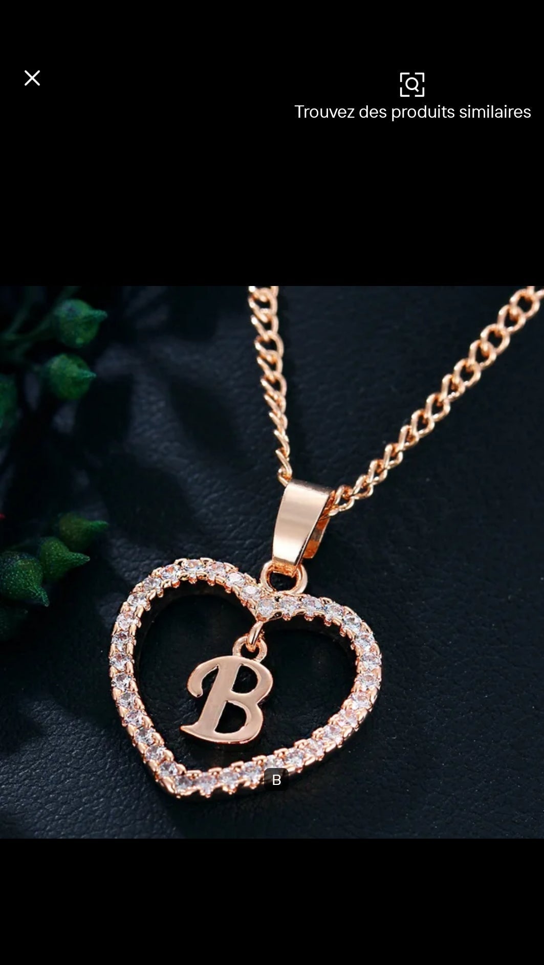 Collier Initiale Cœur