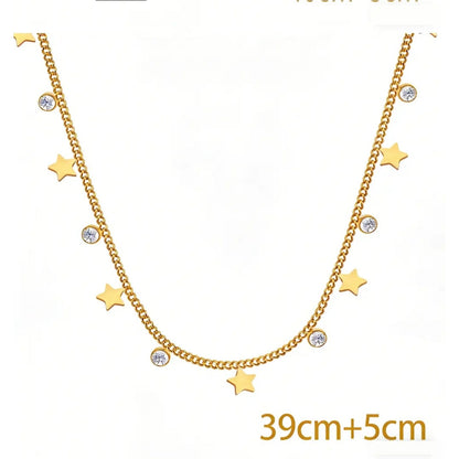 Collier Doré Zircon – Élégance Géométrique