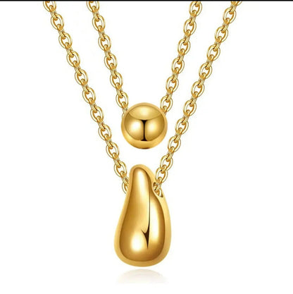 Collier Double Couche en Acier Inoxydable – Élégance Minimaliste