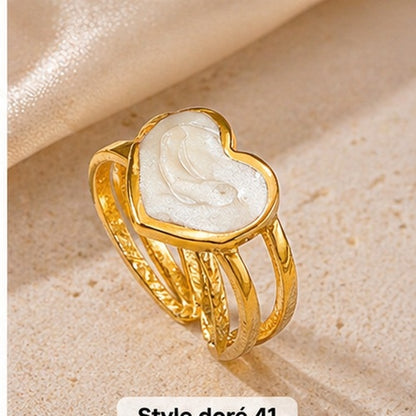 Bague Dorée en Acier Inoxydable – Style Chic & Tendance