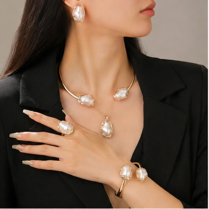 Parure Bohème Chic – Perles Élégantes & Finition Dorée