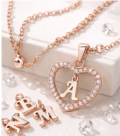 Collier Initiale Cœur