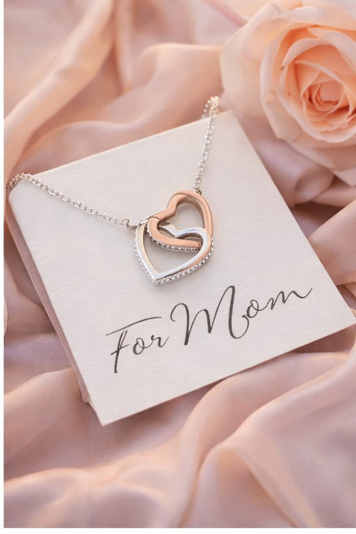 Collier Double Cœur Éternel – Cadeau Maman Plein d’Amour