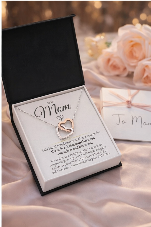 Collier Double Cœur Éternel – Cadeau Maman Plein d’Amour